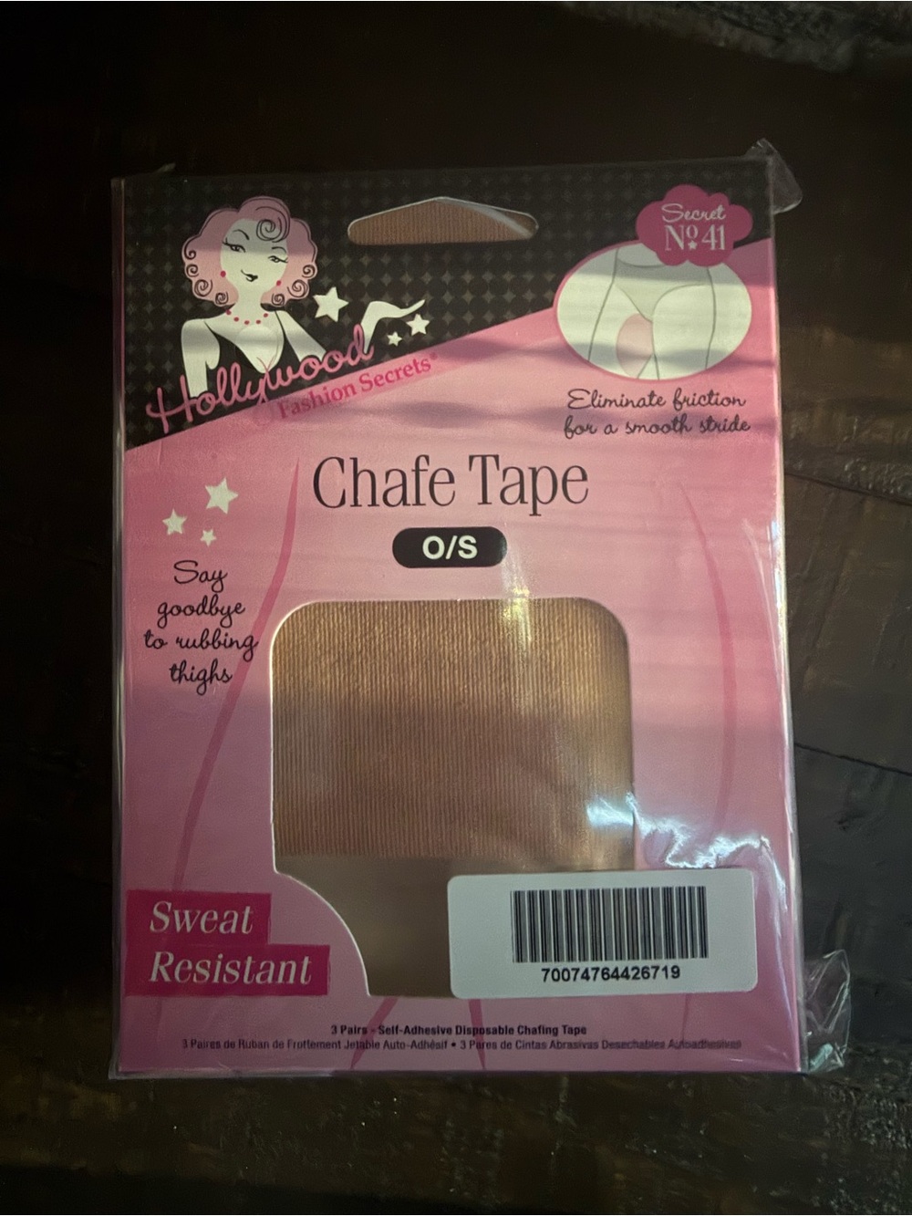 3 packages! Hollywood Fashion Secrets Chafe Tape!! 9 pairs!